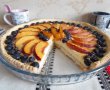 Desert tarta cu branza dulce, nectarine si afine-19