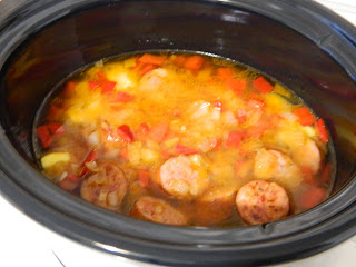 Ciorba de cartofi cu carnat afumat la slow cooker Crock Pot