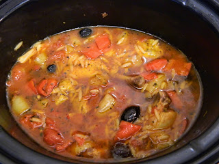 Pui in stil italian cu legume si risoni la slow cooker Crock Pot