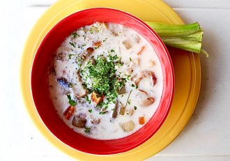 Supa de ciuperci a la grec la slow cooker Crock Pot