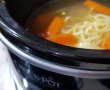 Supa de gaina cu taitei preparata la slow cooker Crock Pot-8