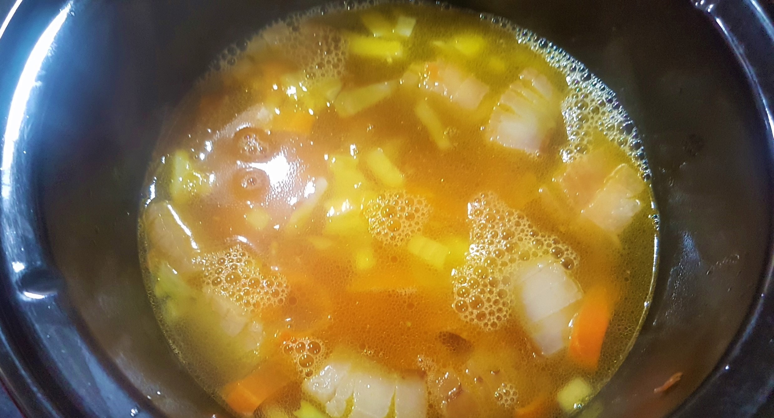 Supa de spanac cu sorici si smantana la slow cooker Crock Pot
