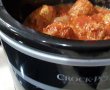 Chiftelute in sos de rosii cu tagliatelle la slow cooker Crock Pot-10