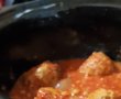 Chiftelute in sos de rosii cu tagliatelle la slow cooker Crock Pot-11