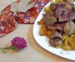 Ceafa de porc cu ciuperci si cartofi, cu mirodenii-2