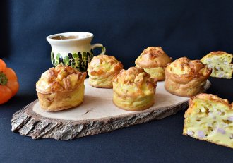 Briose cu sunca si cascaval - Reteta de aperitiv simplu si gustos