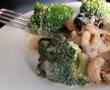 Carne de porc cu broccoli, crema de cocos si prune uscate-13