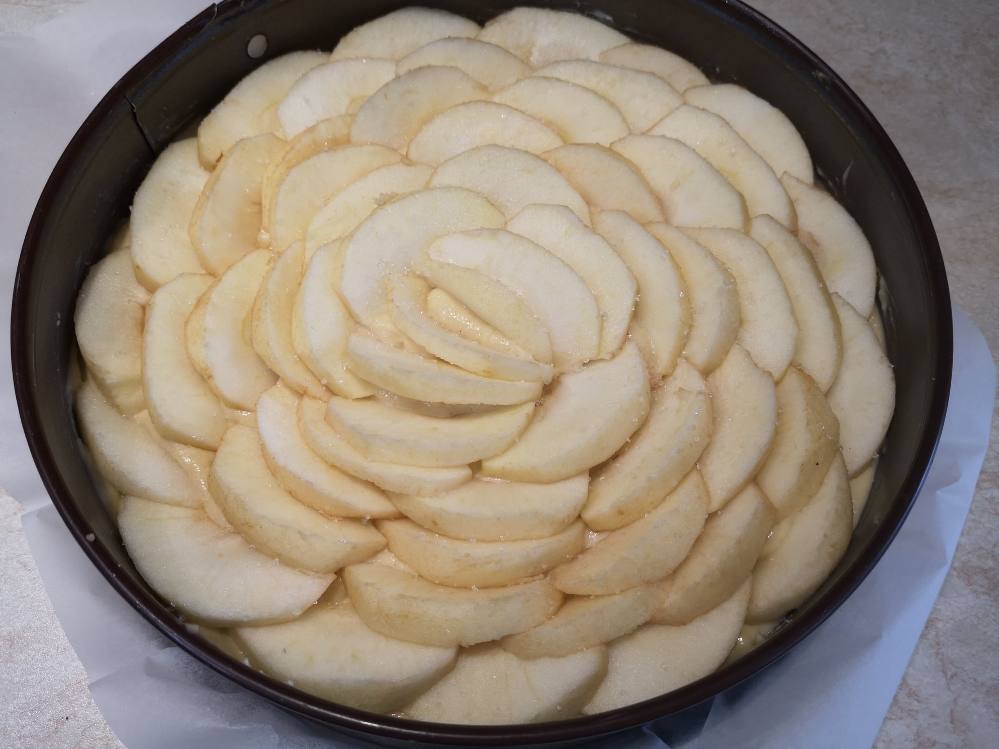 Desert prajitura cu mere si mascarpone