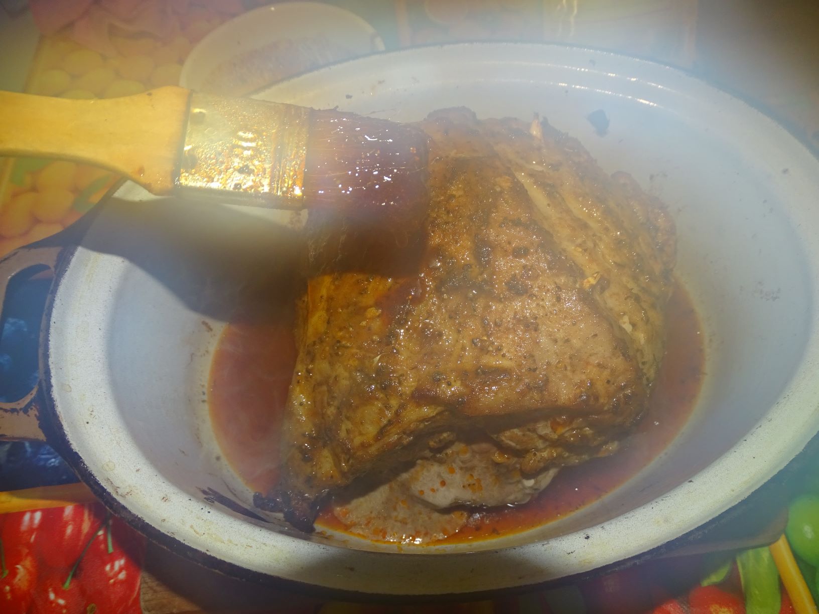 Ceafa de porc, gatita la cuptor la foc mic