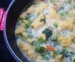 Supa de curcan cu mazare, conopida, broccoli si galuscute-7
