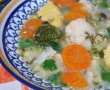 Supa de curcan cu mazare, conopida, broccoli si galuscute-8
