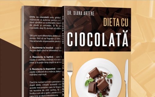 Dieta cu ciocolata, cartea Dianei Artene, doctor in nutritie oncologica si masterand in stiintele nutritiei, se lanseaza marti in limba romana