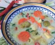 Supa de cartofi noi, verzisoare de Bruxelles si iaurt grecesc-11