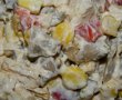Salata cu pui, ciuperci si porumb-12