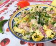 Tagliatele cu carne, ciuperci de Paris si broccoli-0