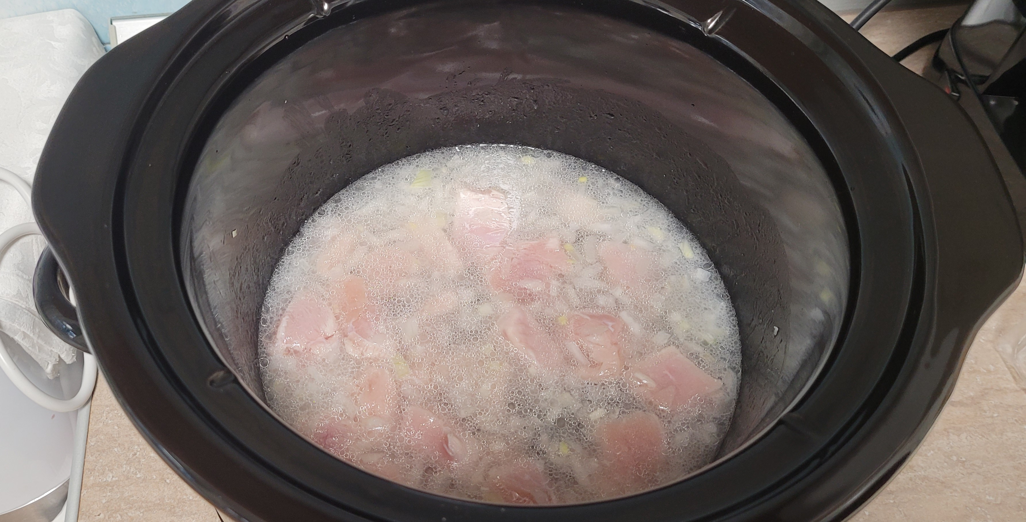 Tocanita de pui cu ardei copt la slow cooker Crock Pot