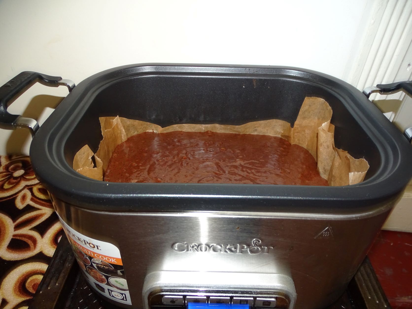 Desert negresa cu cafea si gem de smochine la Multicooker Crock Pot