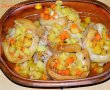 Cosulete de jambon umplute cu legume, coapte in oala de lut-9