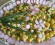 Salata de cartofi, cu oua, ceapa verde si ridichi rosii-5