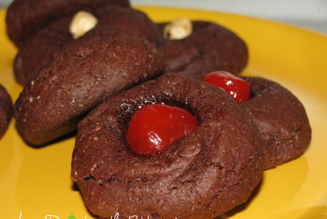 Thumbprint chocolate cookies