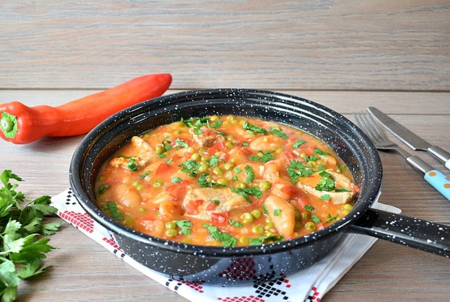 Muschiulet de porc cu gnocchi si mazare - Reteta savuroasa