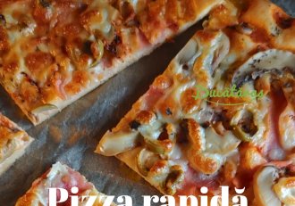 Pizza rapidă cu blat de clătite - Rapidă și delicioasă