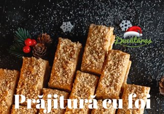 Prăjitura cu foi și cremă caramel - Deliciul aromat care te cucerește