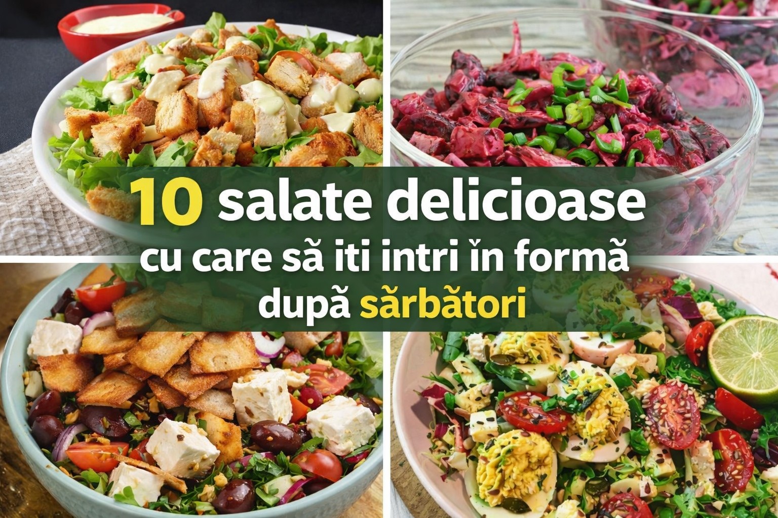 10 rețete de salate delicioase cu care să îți reintri în formă după sărbători
