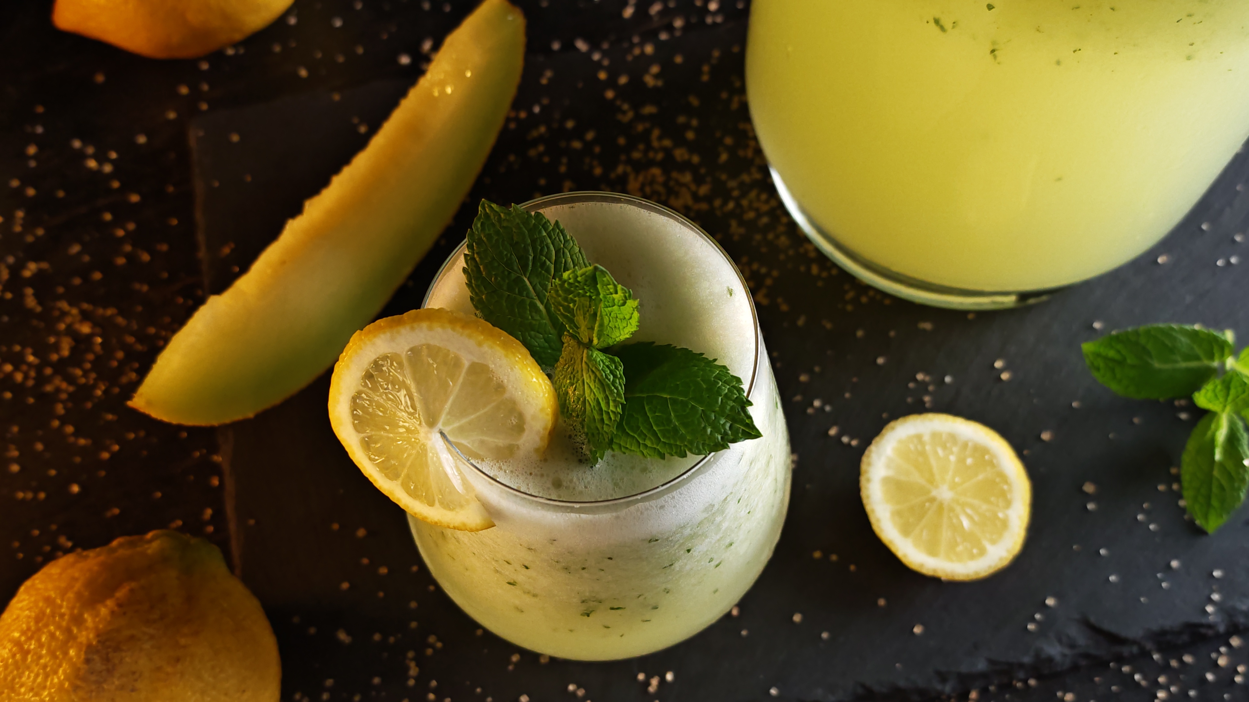 Limonadă cu pepene galben și mentă - Deliciu de vară răcoritor și savuros