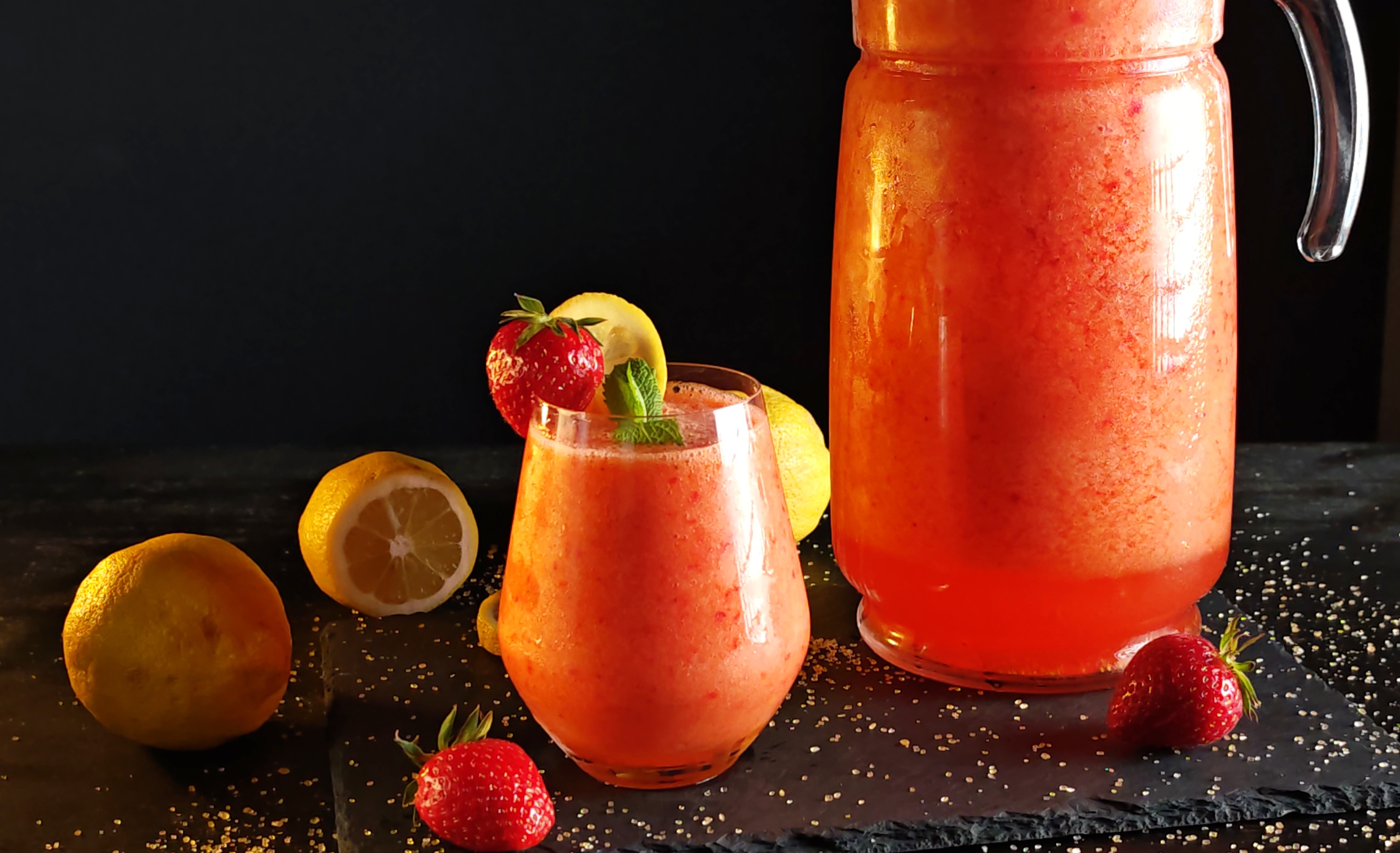 Limonadă cu căpșuni și mango - Savuroasă și răcoritoare